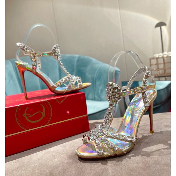 Christian Louboutin Silver Sandal（10cm Heel Height） - Image 6