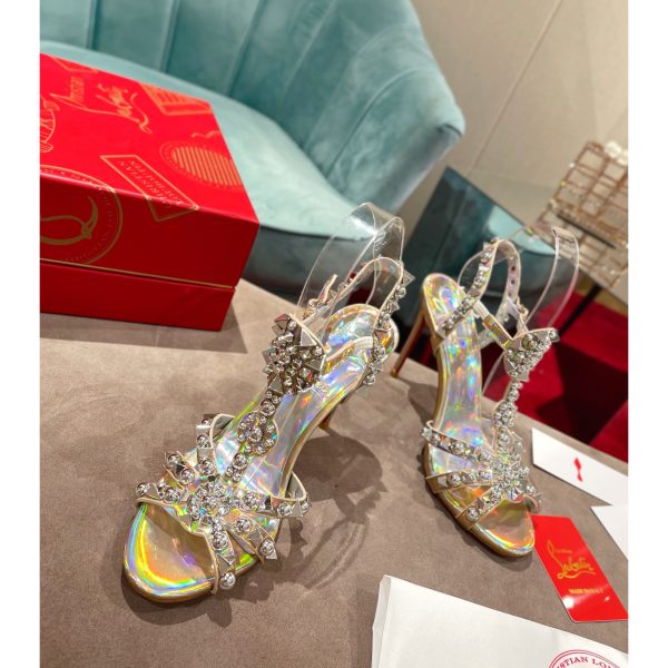 Christian Louboutin Silver Sandal（10cm Heel Height） - Image 7