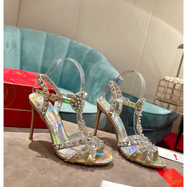 Christian Louboutin Silver Sandal（10cm Heel Height） - Image 8