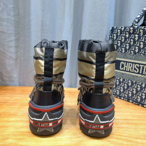 Dior Alps Snow Ankle Boot Beige Multicolor Mizza Shiny Nylon - Image 5