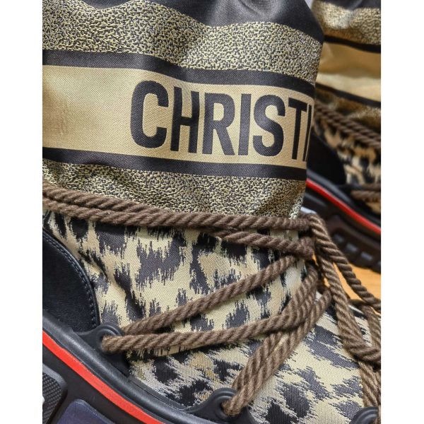 Dior Alps Snow Ankle Boot Beige Multicolor Mizza Shiny Nylon - Image 8