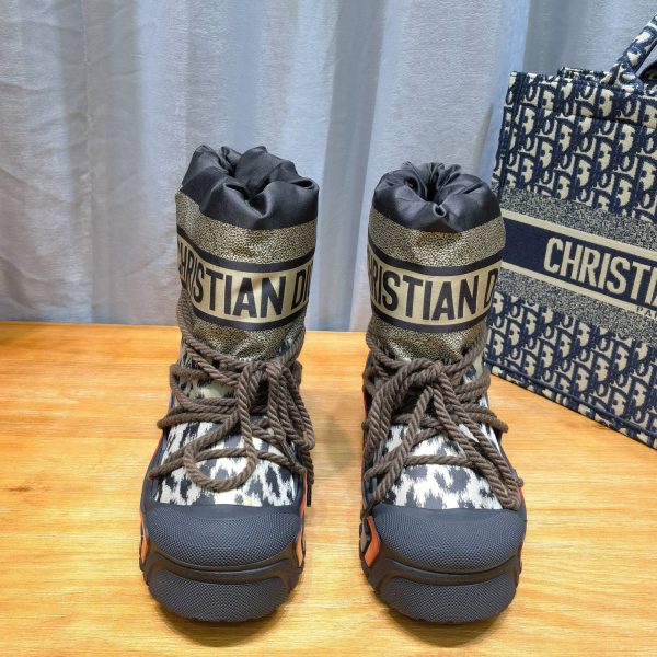 Dior Alps Snow Ankle Boot Beige Multicolor Mizza Shiny Nylon - Image 2