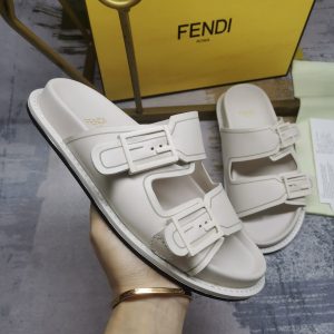 Fendi Feel WhiteFF Fabric Slides