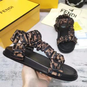 Fendi FF Print Flat Women Sandal