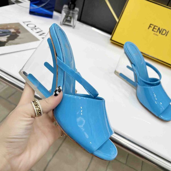 Fendi First Blue High-Heeled Sandals - Image 8
