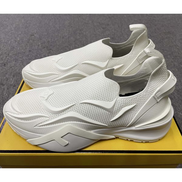 Fendi Flow White Mesh Running Sneakers