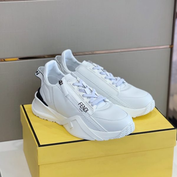 Fendi Flow White Leather Low-Tops Sneakers