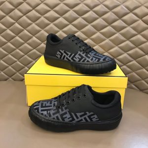 Fendi Force Black fabric low-Tops Sneakers