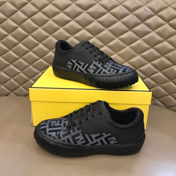 Fendi Force Black fabric low-Tops Sneakers