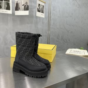 Fendi Force Black Leather Boots