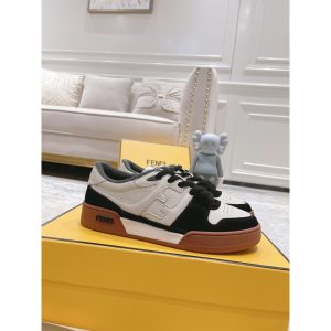 Fendi Match Beige Suede Low-tops