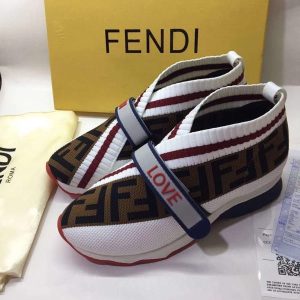 Fendi White Fabric Sneakers