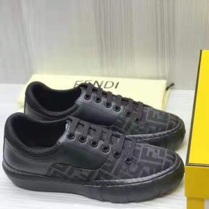 Fendi FF Black Fabric Low-tops Sneaker