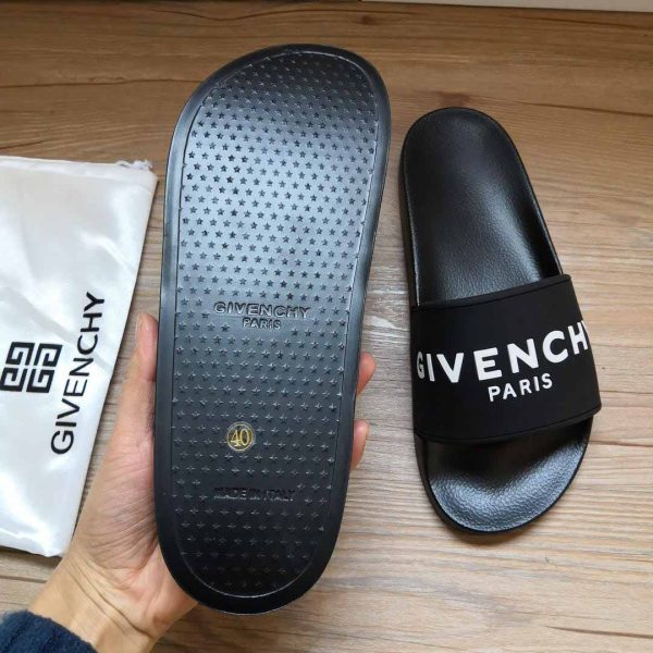Givenchy Logo-Print Rubber Slides Sandals - Image 2