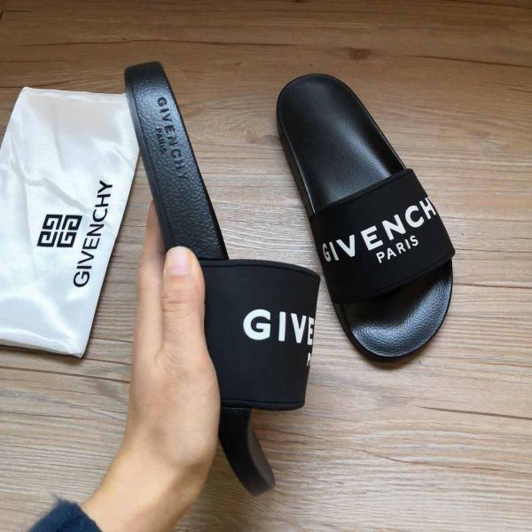 Givenchy Logo-Print Rubber Slides Sandals - Image 3