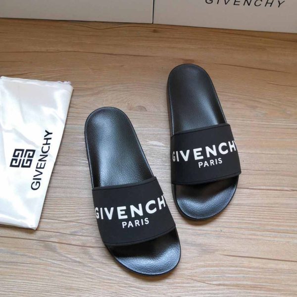 Givenchy Logo-Print Rubber Slides Sandals - Image 5