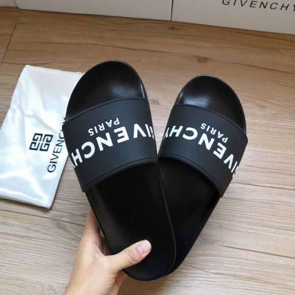 Givenchy Logo-Print Rubber Slides Sandals - Image 6