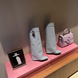 Givenchy Shark Lock Boots In Leather