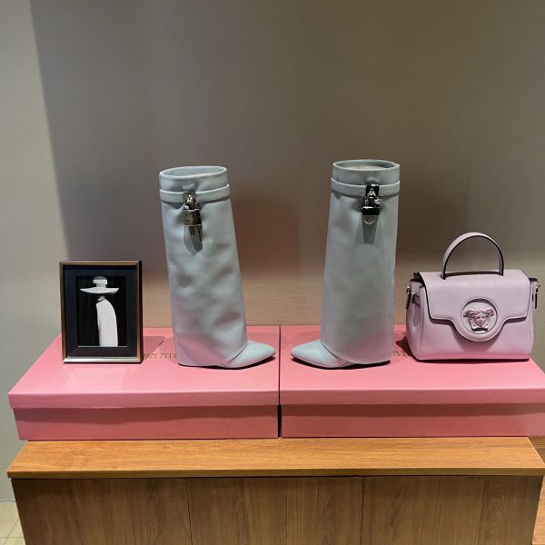 Givenchy Shark Lock Boots In Leather - Image 2