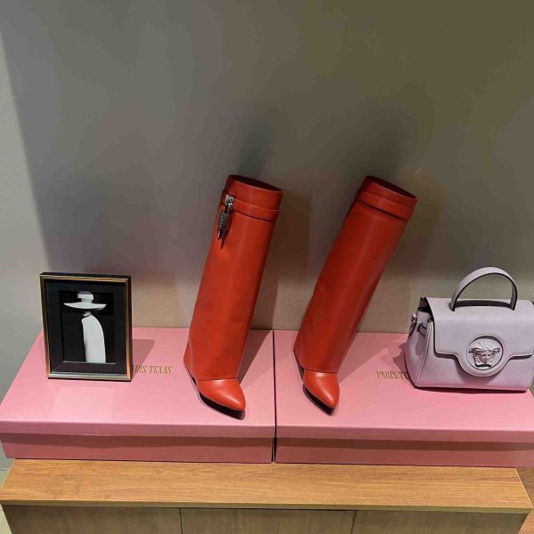 Givenchy Shark Lock Boots In Leather - Image 4