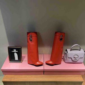 Givenchy Shark Lock Boots In Leather