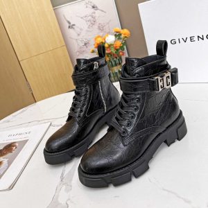 Givenchy Terra Boots In Leather With 4G Buckle