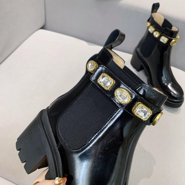 Gucci Leather Ankle Boot With Belt - Image 5