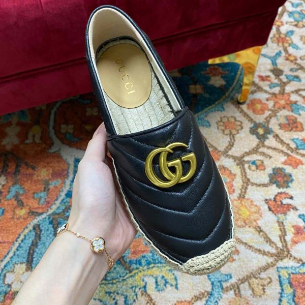 Gucci Leather Espadrille With Double G - Image 3