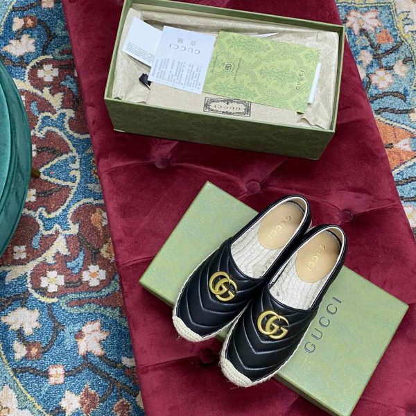 Gucci Leather Espadrille With Double G - Image 4