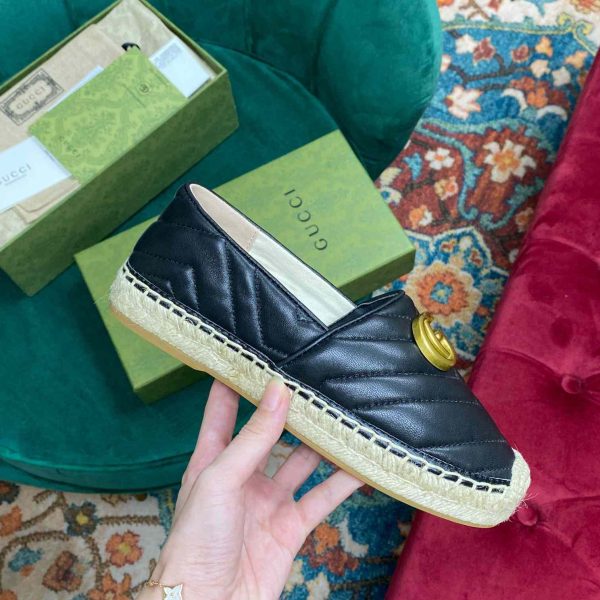 Gucci Leather Espadrille With Double G - Image 5