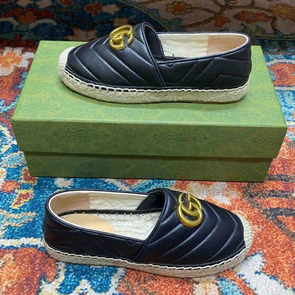Gucci Leather Espadrille With Double G - Image 6