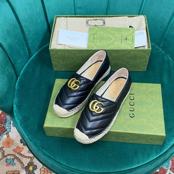 Gucci Leather Espadrille With Double G - Image 8