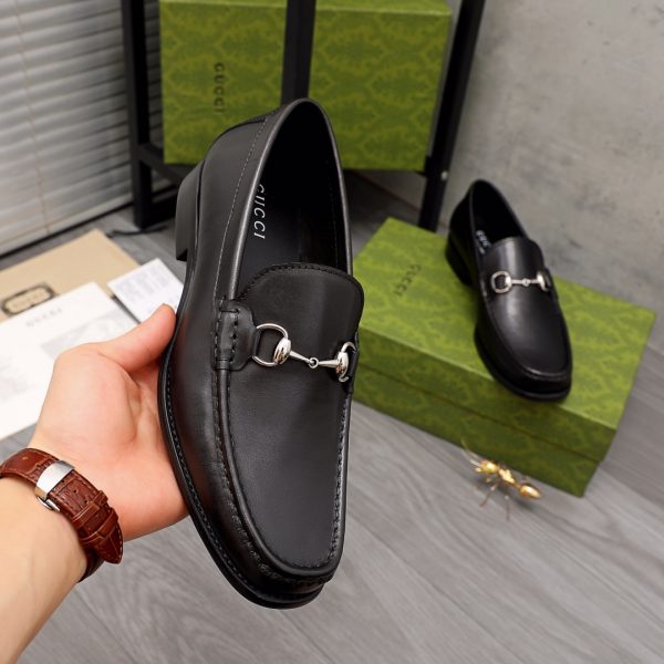 Gucci Leather Loafer With Web - Image 2