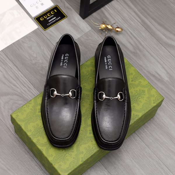 Gucci Leather Loafer With Web - Image 3