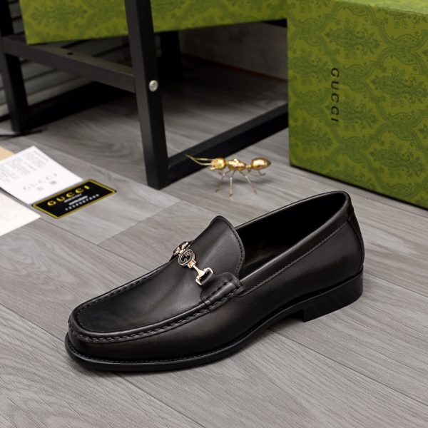 Gucci Leather Loafer With Web - Image 3