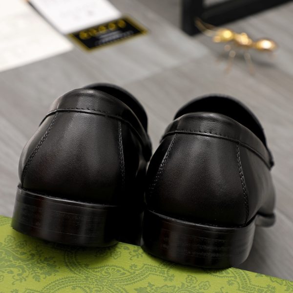 Gucci Leather Loafer With Web - Image 4