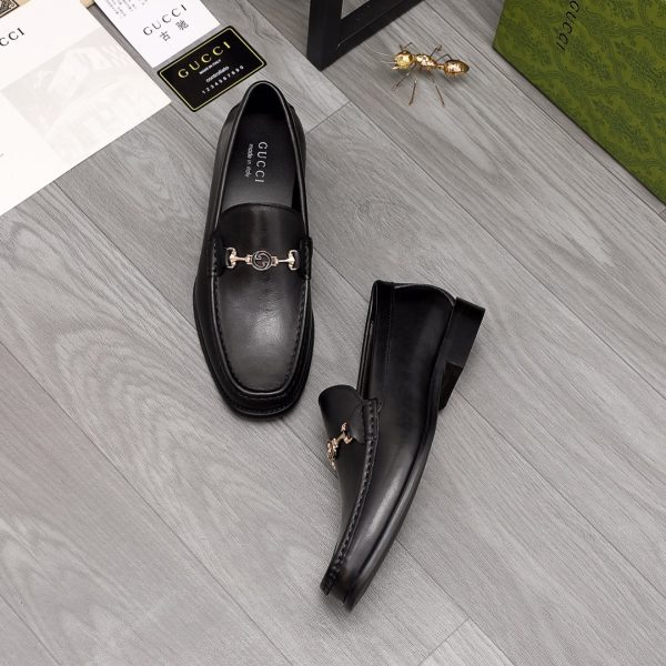 Gucci Leather Loafer With Web - Image 5
