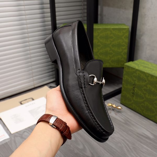 Gucci Leather Loafer With Web - Image 6