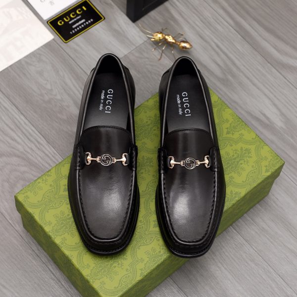 Gucci Leather Loafer With Web - Image 6