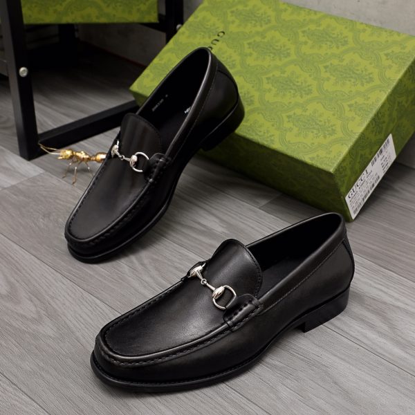 Gucci Leather Loafer With Web - Image 7