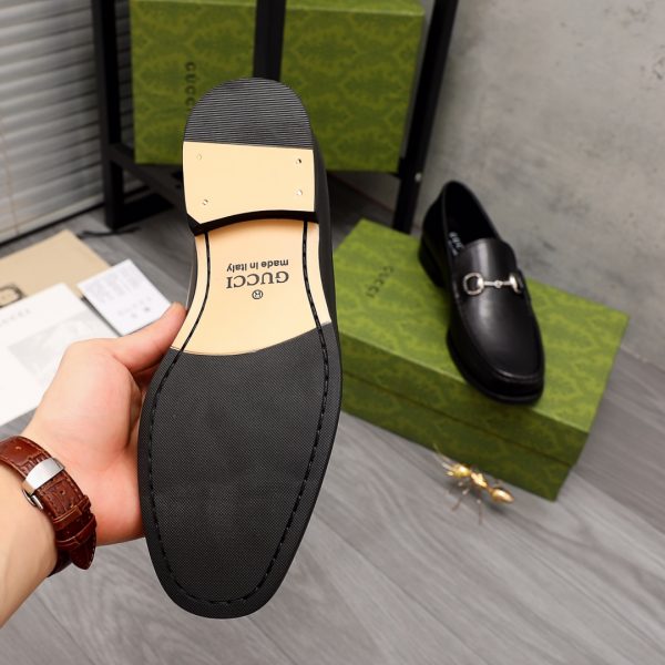 Gucci Leather Loafer With Web - Image 8