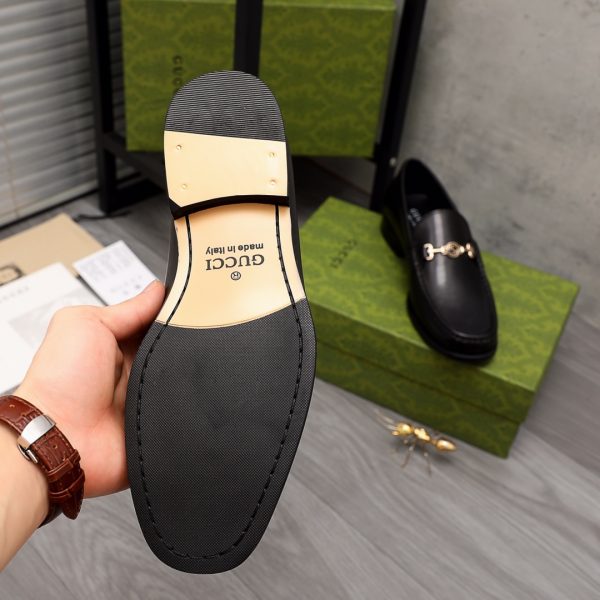 Gucci Leather Loafer With Web - Image 8