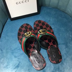 Gucci Slides And Thong Sandals For Women Blue And Red Web