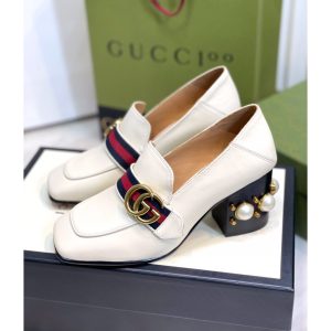 Gucci White Pearl Matchmake Pump