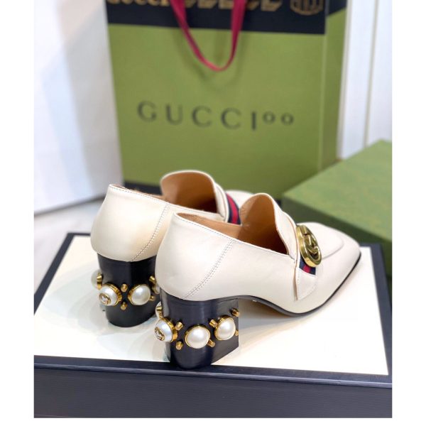 Gucci White Pearl Matchmake Pump - Image 3