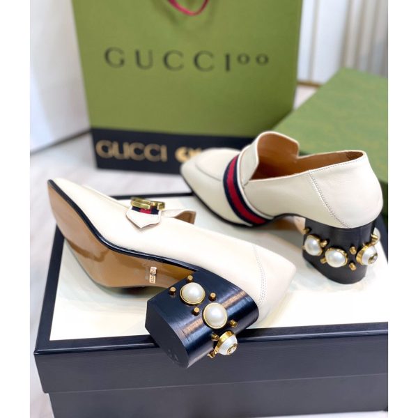 Gucci White Pearl Matchmake Pump - Image 4