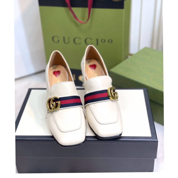 Gucci White Pearl Matchmake Pump - Image 5