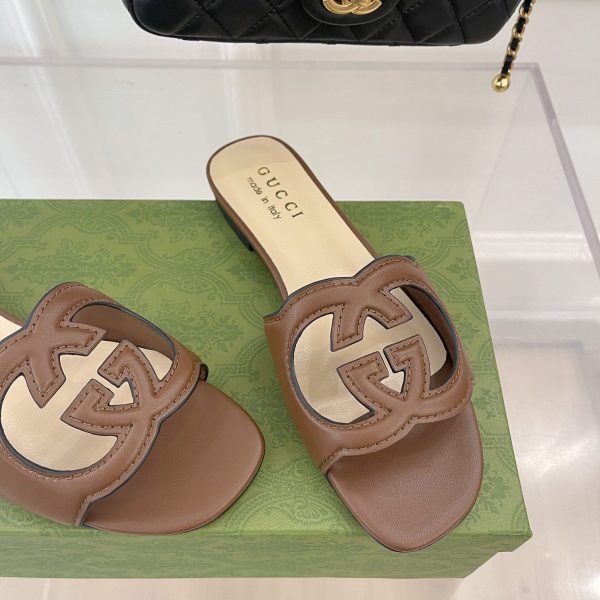 Gucci Women's Interlocking G Cut-Out Slide Sandal - Image 2