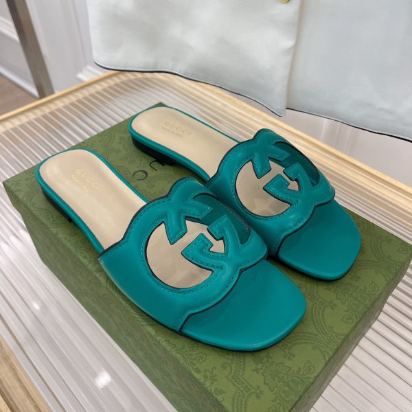 Gucci Women's Interlocking G Cut-Out Slide Sandal - Image 2