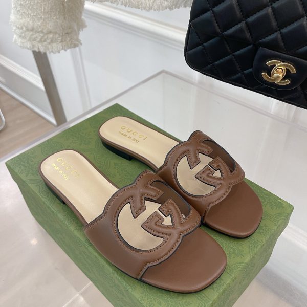 Gucci Women's Interlocking G Cut-Out Slide Sandal - Image 3